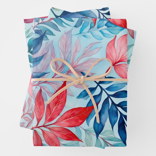 Farbenfrohe Botanische Kunstbekleidung Geschenkpapier Set (Von Creator hochgeladen)