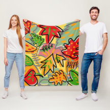 Farbenfrohe botanische Vintage Sake-Gabe für sie