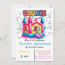Farbenfrohe Bounce House Geburtstag Bash
