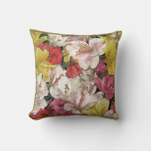 Farbenfrohe Bouquet American MoJo Pillows Kissen (Vorderseite)