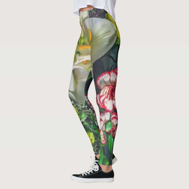 Farbenfrohe Bouquet mit Lilie Leggings (Links)