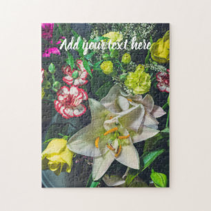 Farbenfrohe Bouquet mit Lilie Puzzle