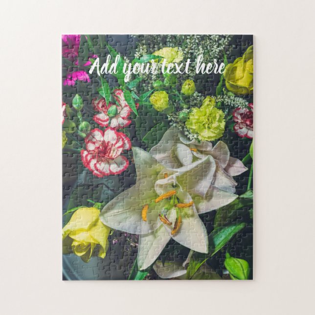 Farbenfrohe Bouquet mit Lilie Puzzle (Vertikal)