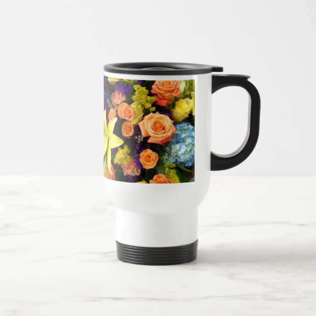 farbenfrohe Bouquet Reisebecher (Rechts)