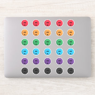 Farbenfrohe Bowling Balls-Aufkleber Aufkleber