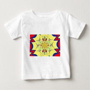 Farbenfrohe braune Damaskus Design Art Print Baby T-shirt