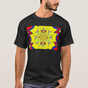 Farbenfrohe braune Damaskus Design Art Print T-Shirt