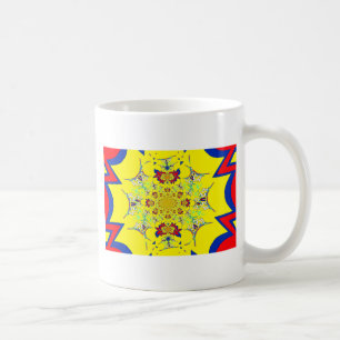 Farbenfrohe braune Damaskus Design Art Print Tasse