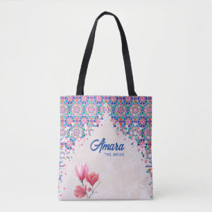 Farbenfrohe Bride Tote Bag - Eleganter Mosaik Arch