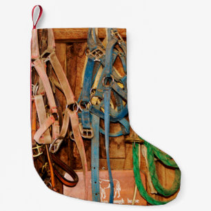 Farbenfrohe Bridlespferde,Tack,Tiere,Stall,blau,Br Kleiner Weihnachtsstrumpf
