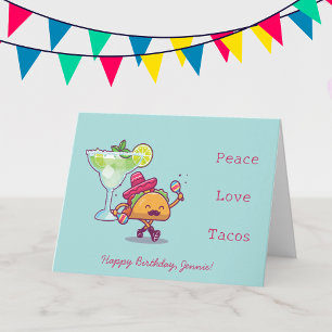 Farbenfrohe Bright and Fun Girly Happy Birthday Karte