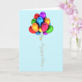Farbenfrohe Bright Balloons | Happy Birthday Scrip Karte