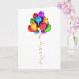 Farbenfrohe Bright Balloons | Happy Birthday Scrip Karte