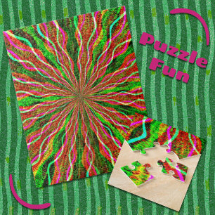 Farbenfrohe Bright Burst Herausforderung Retro Puz Puzzle