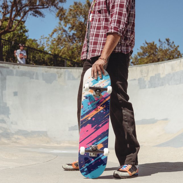 Farbenfrohe Bright Designer Skateboard (Außenbereich 2)
