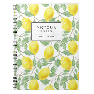 Farbenfrohe Bright Lemon Citrus Yellow Chic Sommer Notizblock