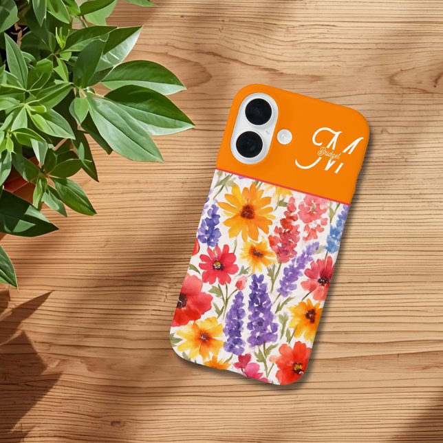 farbenfrohe Bright Summer Blumengarten blühen Case-Mate iPhone Hülle (Von Creator hochgeladen)
