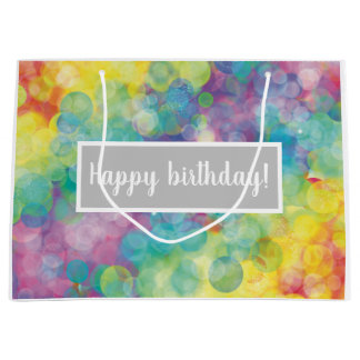 Farbenfrohe Bubbles Geschenk Große Geschenktüte