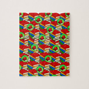 Farbenfrohe Bücher Jigsaw Puzzle Daisy