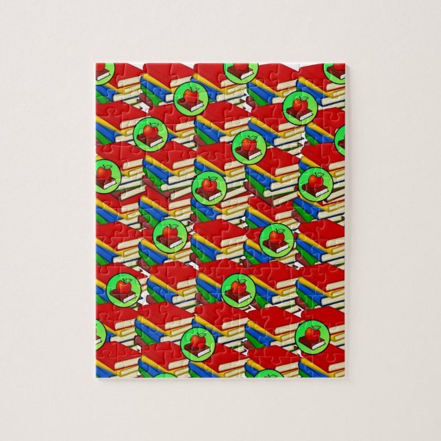 Farbenfrohe Bücher Jigsaw Puzzle Daisy (Vertikal)