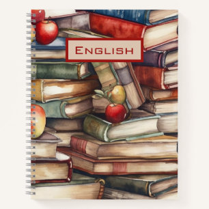 Farbenfrohe Buchliebhaber Notizbuch