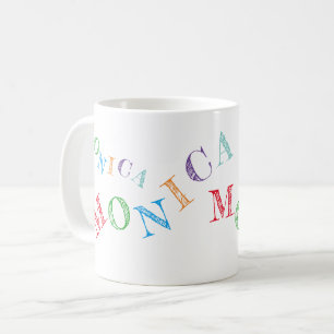 farbenfrohe Buchstaben Ihres Namens cool & lustig Tasse