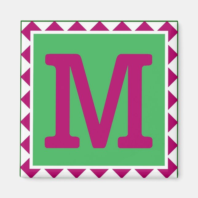 Farbenfrohe Buchstaben 'M' - Magnet (Vorne)