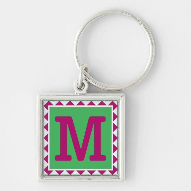 Farbenfrohe Buchstaben "M" - Schlüsselanhänger (Vorne)