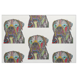 Farbenfrohe Bullmastiff Fabric Stoff