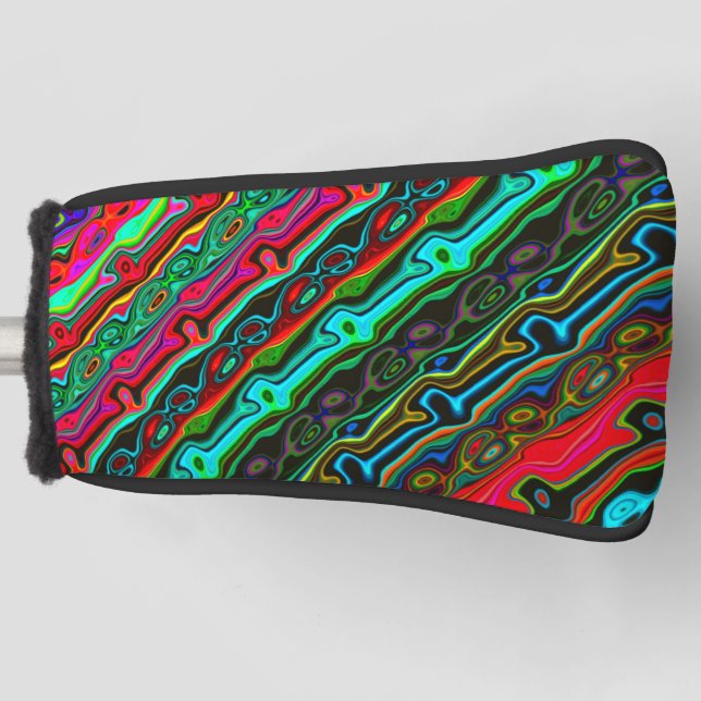 Farbenfrohe, bunt Abstrakte Muster Golf Headcover (Vorderseite)