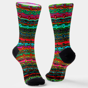 Farbenfrohe, bunt Abstrakte Muster Socken