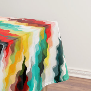 Farbenfrohe, bunt Abstrakte Muster Tischdecke