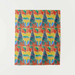 Farbenfrohe Burj Khalifa farbenfrohe Malerei Wandteppich