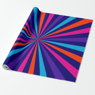 Farbenfrohe Burst Spinning Wheel Design Geschenkpapier
