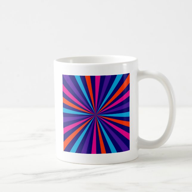 Farbenfrohe Burst Spinning Wheel Design Kaffeetasse (Rechts)