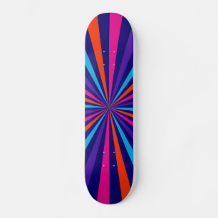 Farbenfrohe Burst Spinning Wheel Design Skateboard