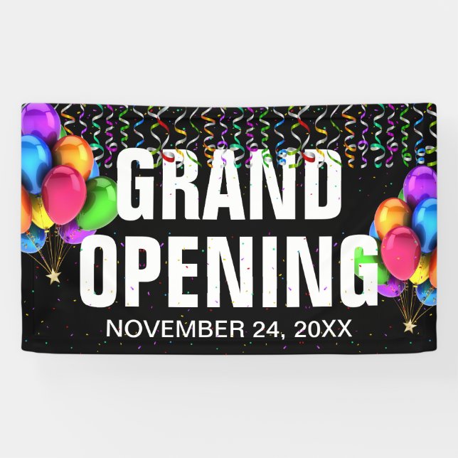 Farbenfrohe Business Grand Opening Banner (Horizontal)