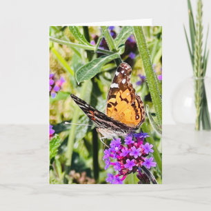 Farbenfrohe Butterfly-Begrüßung Karte