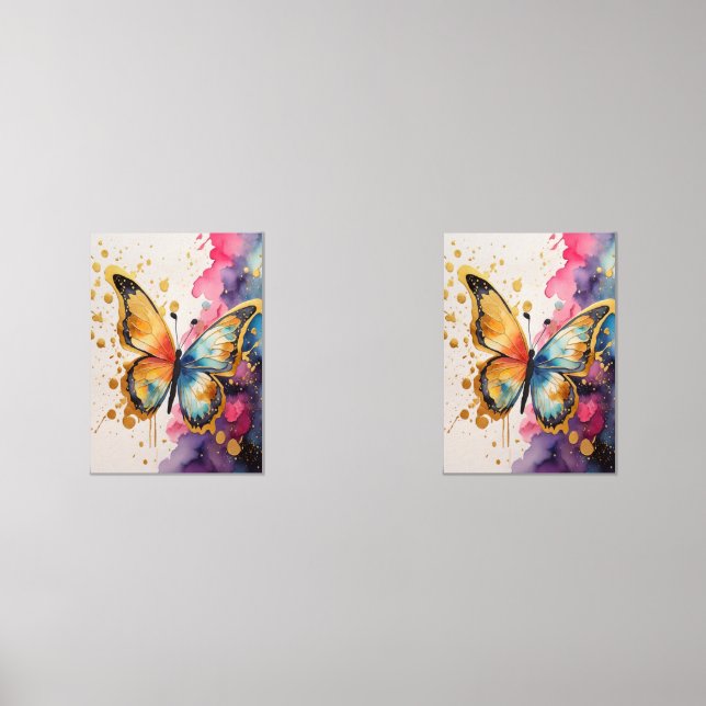 Farbenfrohe Butterfly Bilderwand Sets (Vorderseite)