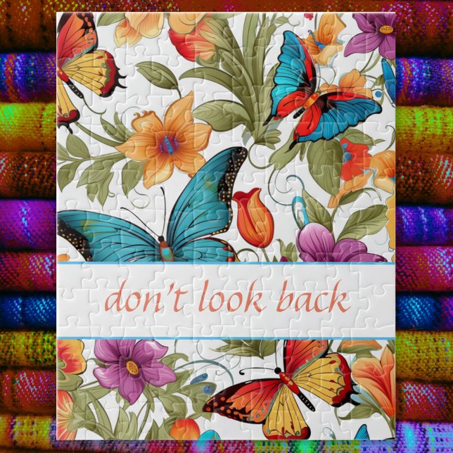 Farbenfrohe Butterfly-Blume-Muster Puzzle (Von Creator hochgeladen)