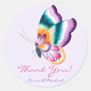 Farbenfrohe Butterfly Danke, dass du Sticker hoc