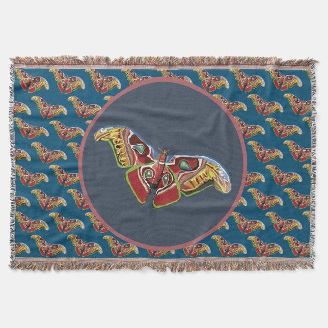 Farbenfrohe Butterfly Decke (Vorderseite)