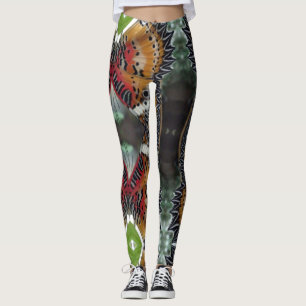 Farbenfrohe Butterfly-Flügelmuster Leggings