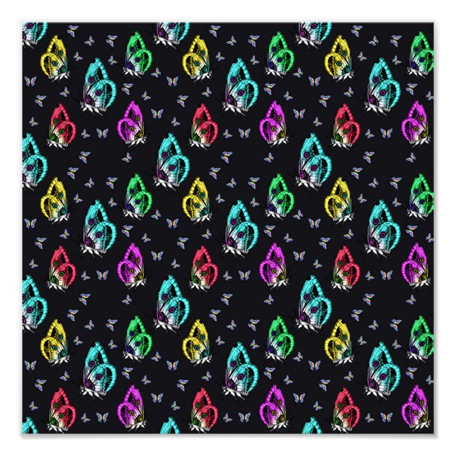 Farbenfrohe Butterfly Fotodruck (Vorne)