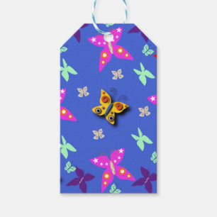 Farbenfrohe Butterfly Geschenkanhänger