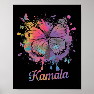 Farbenfrohe Butterfly Kamala für Frauen Männer Kin Poster
