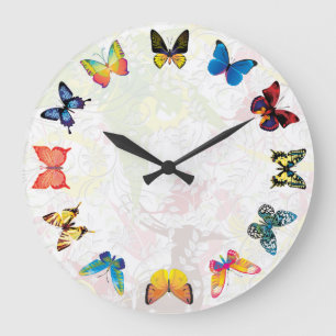 Farbenfrohe Butterfly Kids Room Uhr