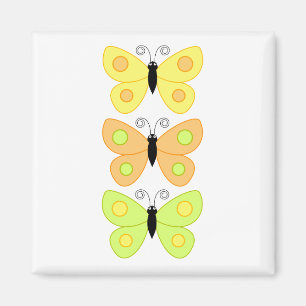 Farbenfrohe Butterfly Magnet