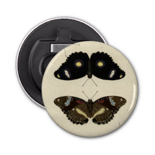 Farbenfrohe Butterfly-Medley auf Creme Background Flaschenöffner