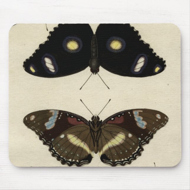 Farbenfrohe Butterfly-Medley auf Creme Background Mousepad (Vorne)